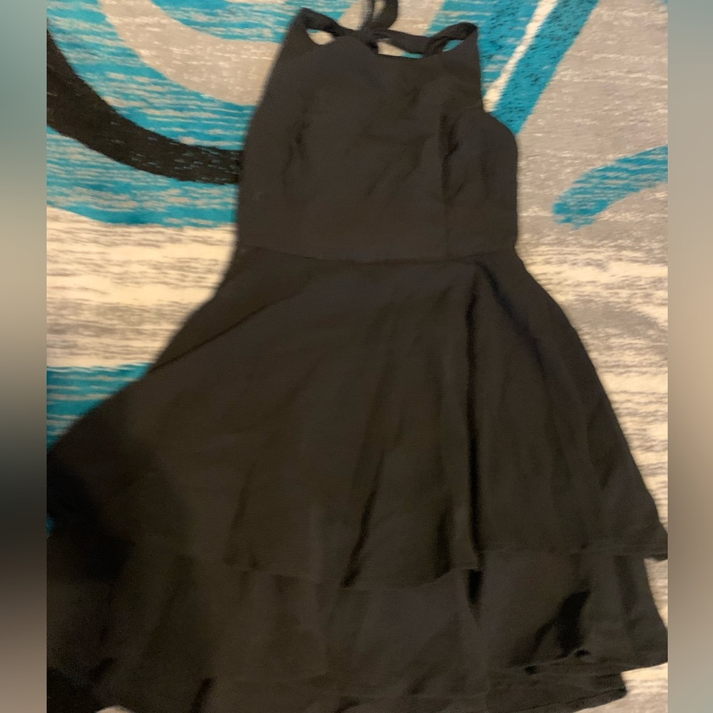 This is a formal black dress